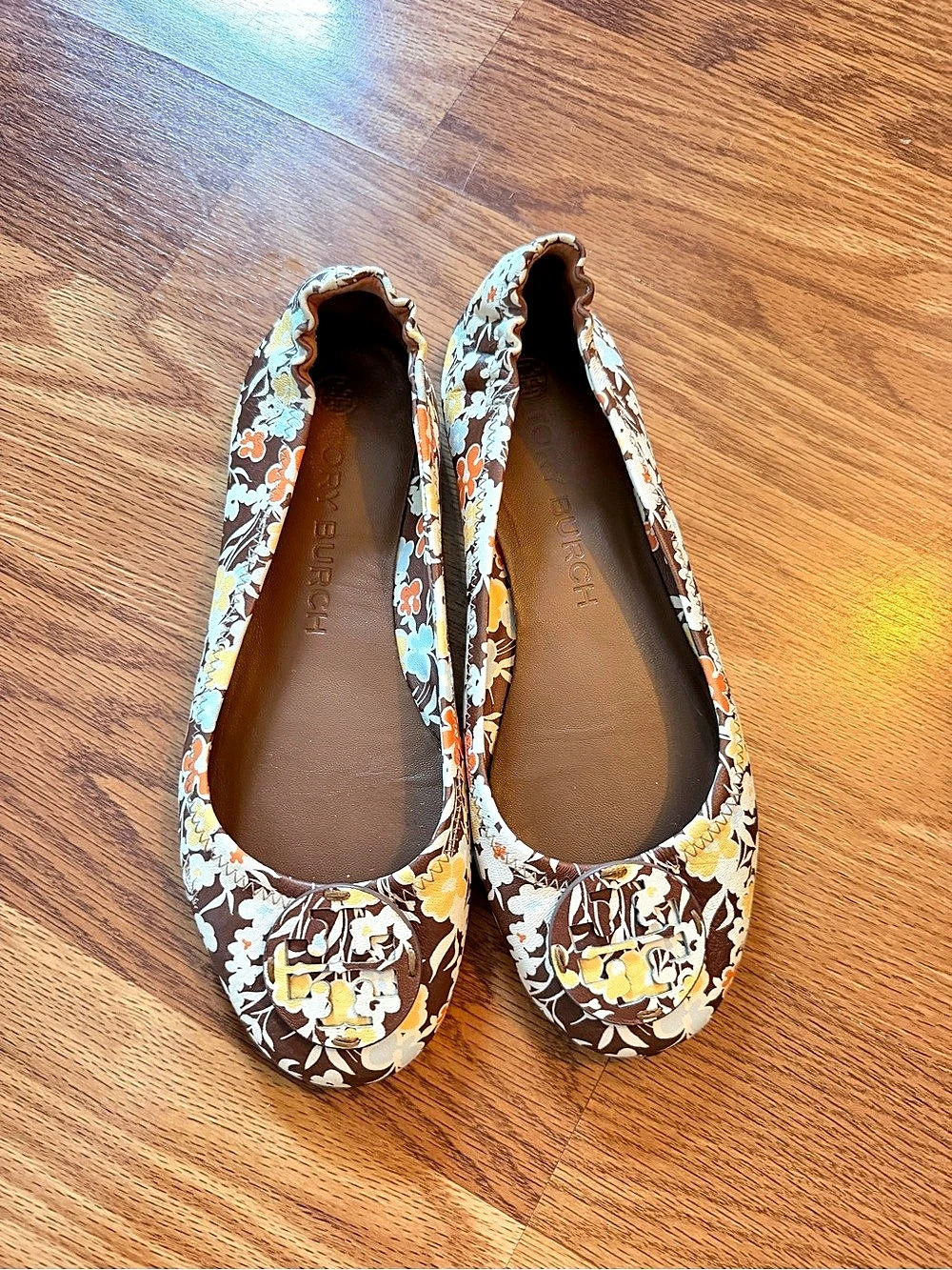 Tory Burch Minnie Travel Ballet Flat Reverie Combo Size 8